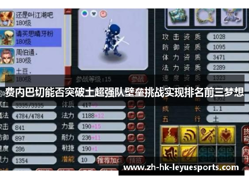 费内巴切能否突破土超强队壁垒挑战实现排名前三梦想 费内巴切能否突破土超强队壁垒挑战实现排名前三梦想